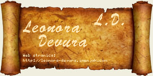 Leonora Devura vizit kartica